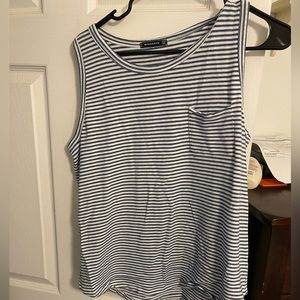 Navy stripe tank top
